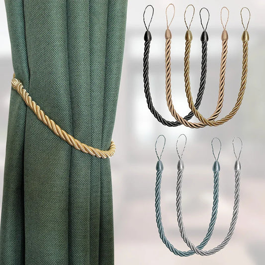 Embrasse corde tressee main multicolore Cordelia coloris dore MonUniversRideau