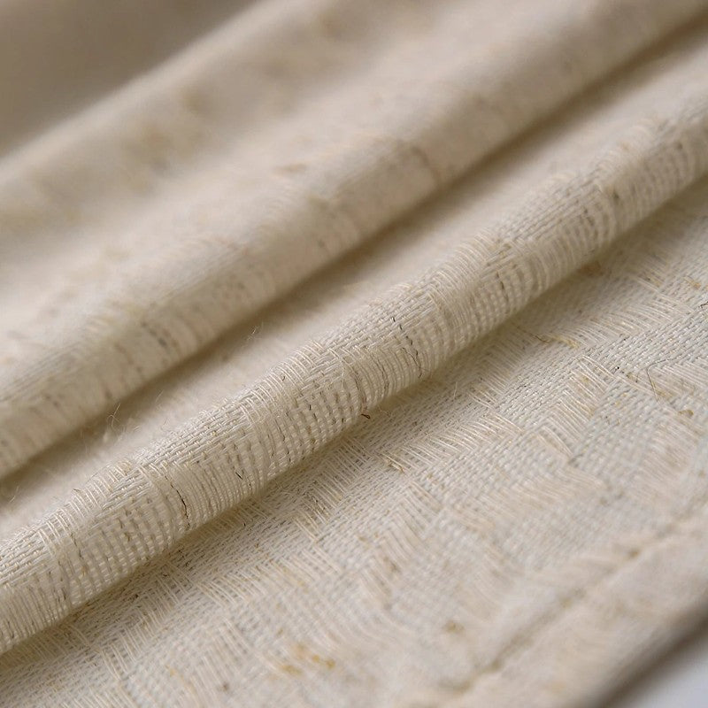 Rideau effet lin beige motif uni installation facile MonUniversRideau