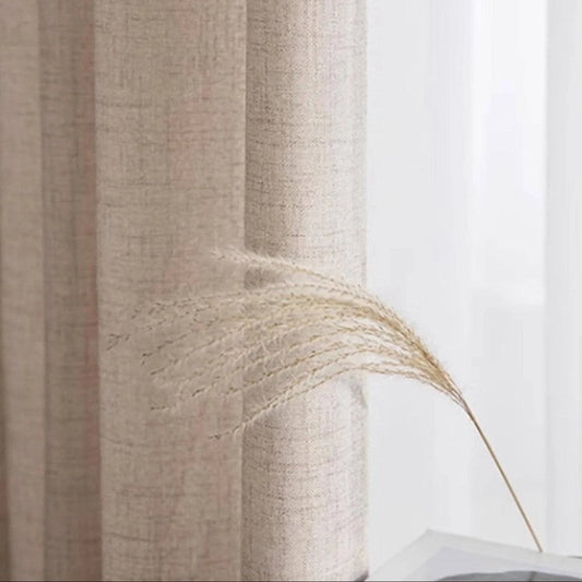 Rideau lin beige naturel tombe fluide wabi-sabi MonUniversRideau