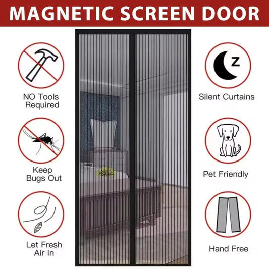 Moustiquaire porte 90x210 cm maille polyester noire MonUniversRideau