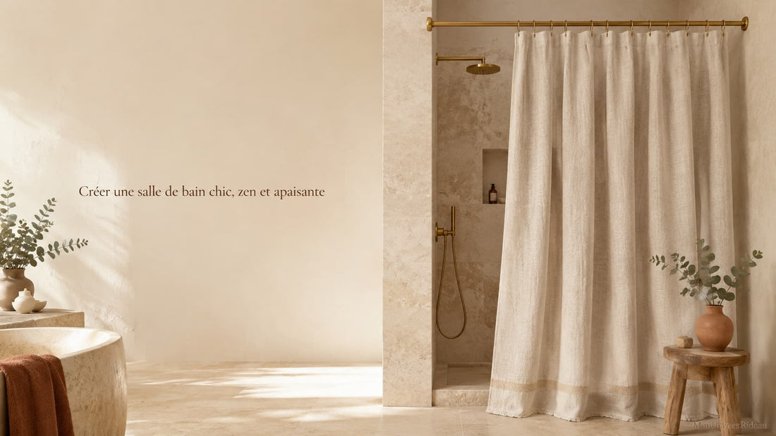 Rideau de douche chic et zen  créer une salle de bain élégante et apaisante