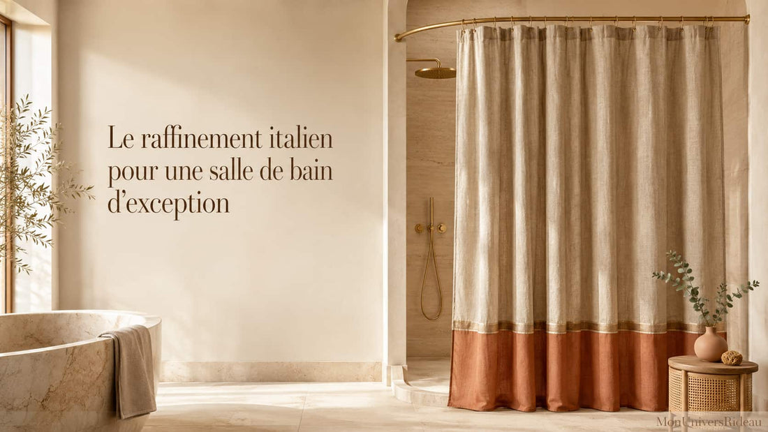 Rideau de douche design italien  l’élégance au service de la salle de bain