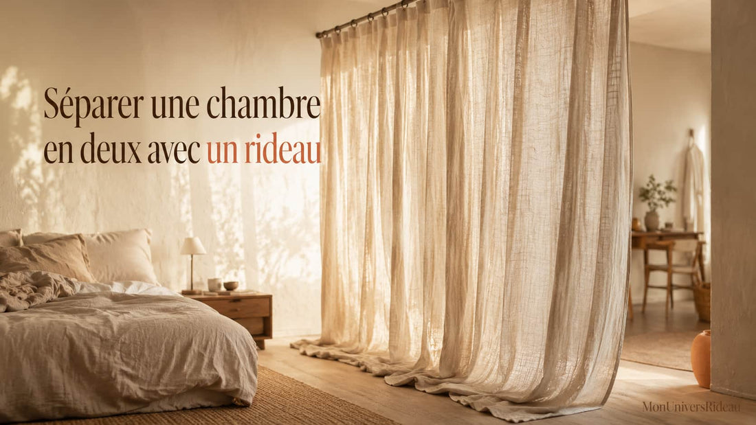 Séparer une chambre en deux avec un rideau