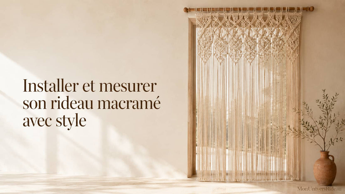 installer et mesurer votre rideau en macramé