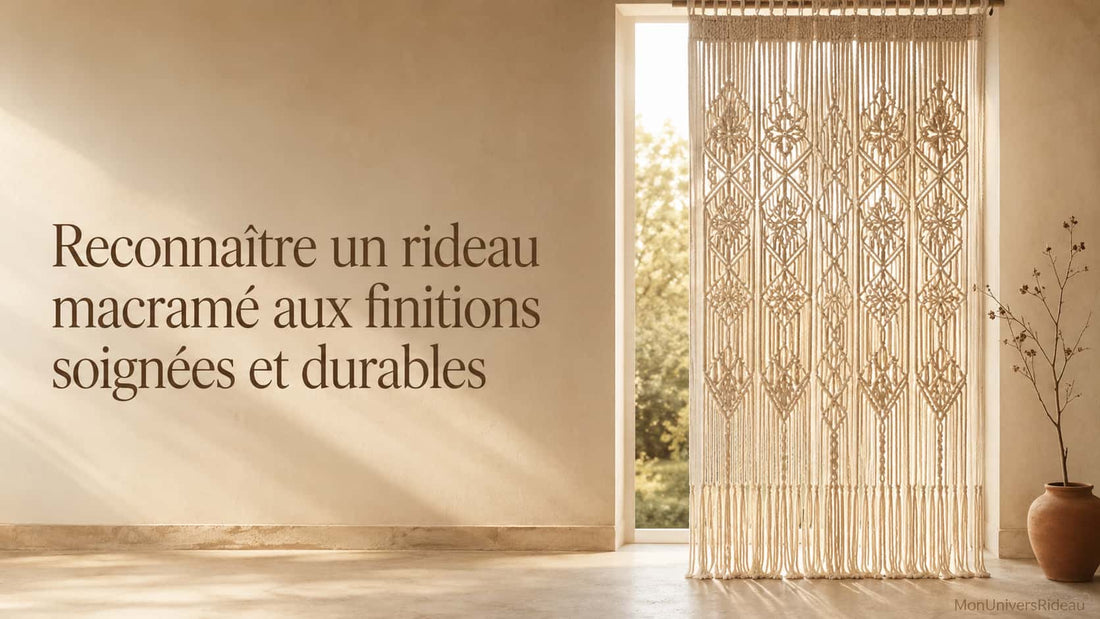 reconnaître un rideau en macramé de qualité