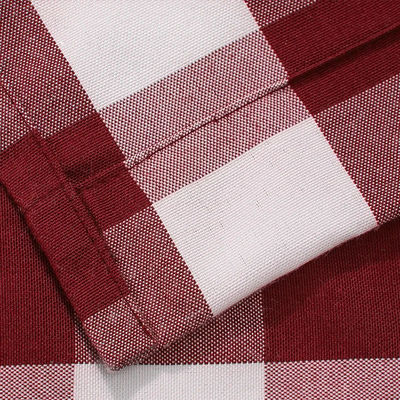 Texture coton lin brise-bise carreaux Vichova gros plan MonUniversRideau
