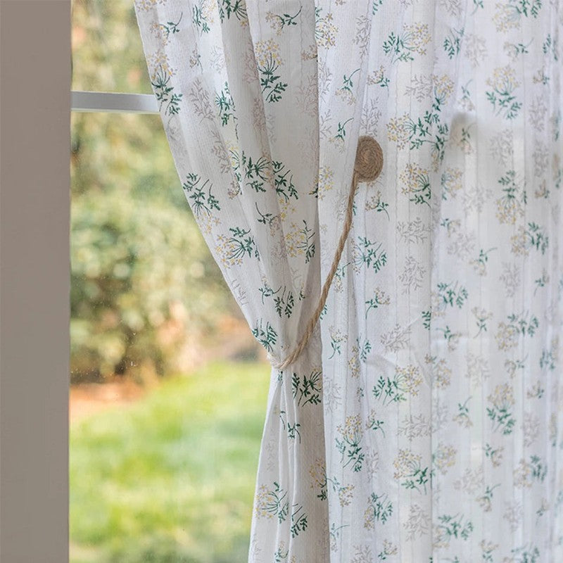 Brise-bise cuisine semi-transparent coton naturel MonUniversRideau