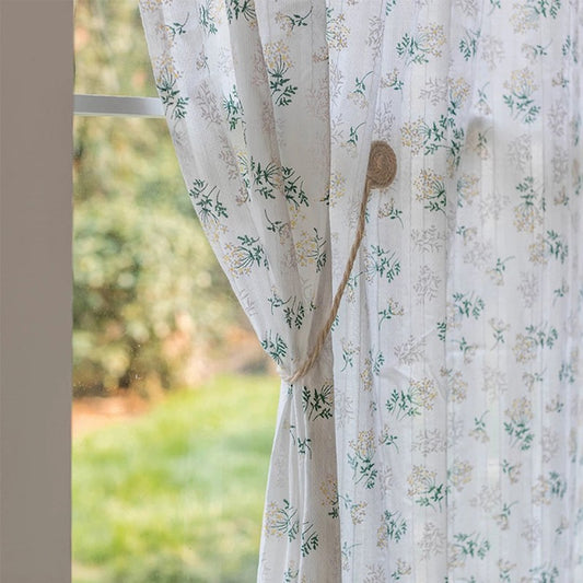 Brise-bise cuisine semi-transparent coton naturel MonUniversRideau
