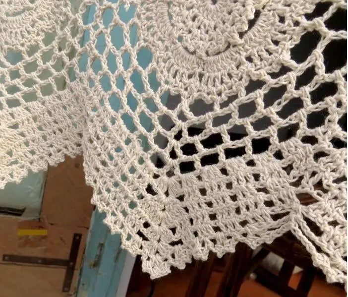 Texture coton crochet brise-bise macrame MonUniversRideau