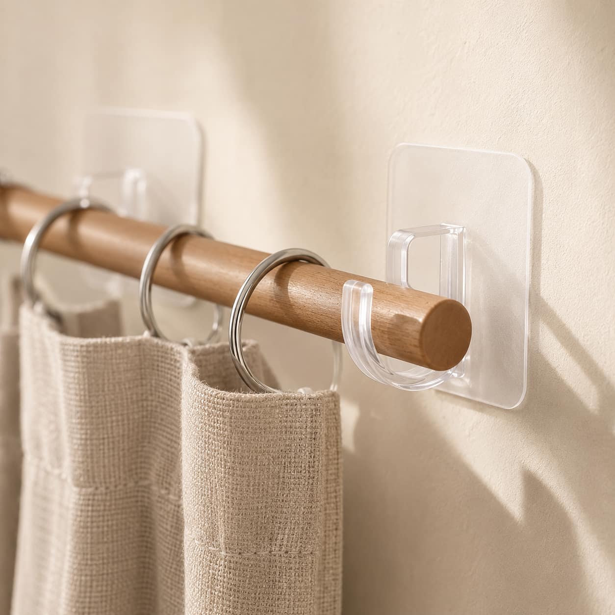 Crochets Adhesifs Transparents Rideau - Fixiva Pro