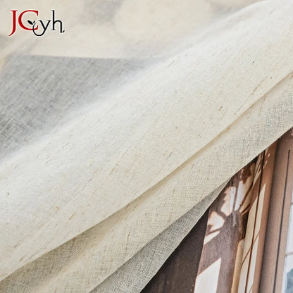Detail texture tissee voilage naturel beige Linwabi MonUniversRideau