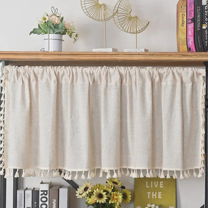 Detail tissu coton brise-bise Kiori texture naturelle MonUniversRideau