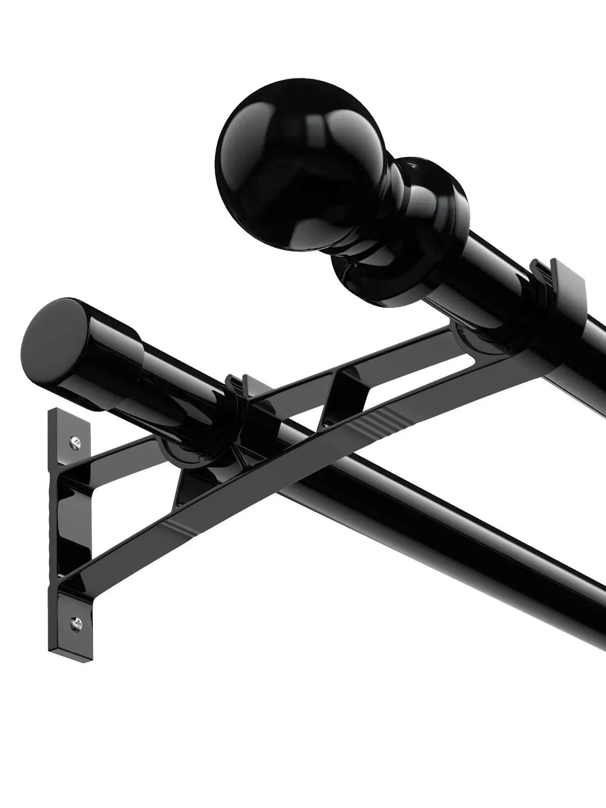 Vue d ensemble double tringle noire Duorail fenetre habillee MonUniversRideau