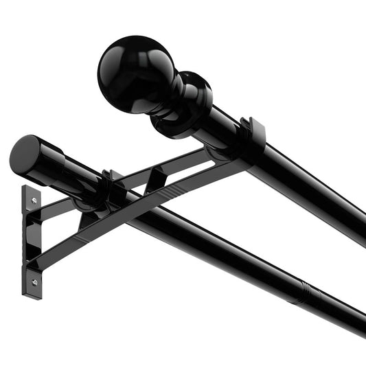 Double tringle rideau noire occultante Duorail deux rails MonUniversRideau