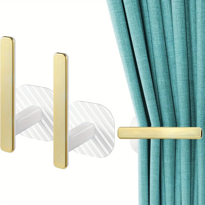 Embrasse adhesive double barre metal doree Fixbarra MonUniversRideau