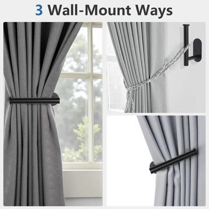 Embrasse crochet noir posee sur mur blanc MonUniversRideau