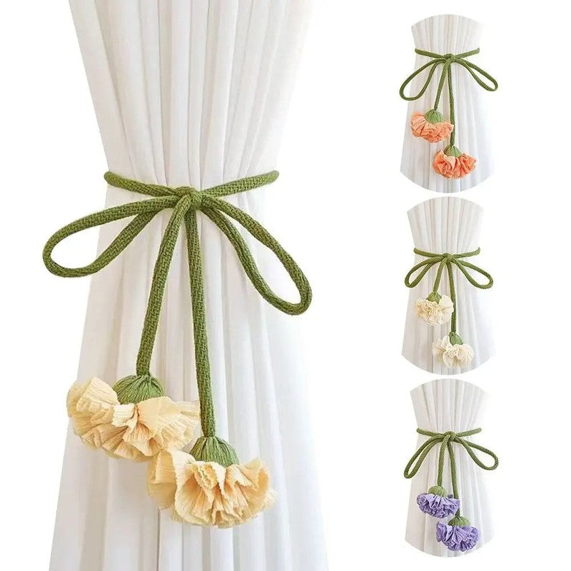 Systeme elastique souple embrasse fleur crochet Florela MonUniversRideau