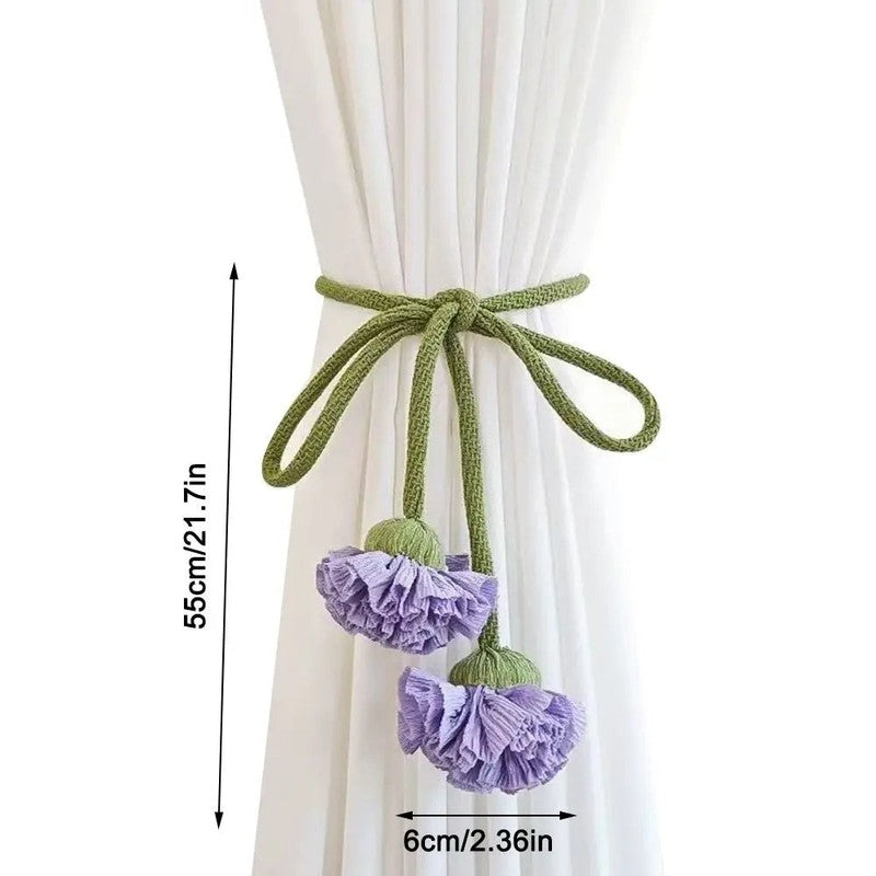 Zoom texture crochet jacquard embrasse vert Florela MonUniversRideau