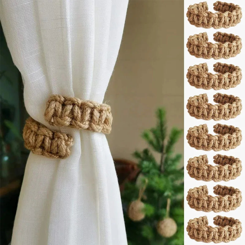 Embrasse macrame tresse main jute naturel Jutelia MonUniversRideau