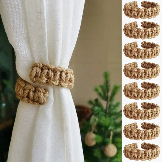 Embrasse macrame tresse main jute naturel Jutelia MonUniversRideau