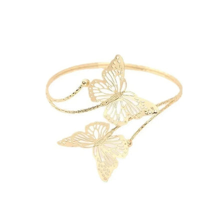 Embrasse papillon metal dore vue de profil MonUniversRideau