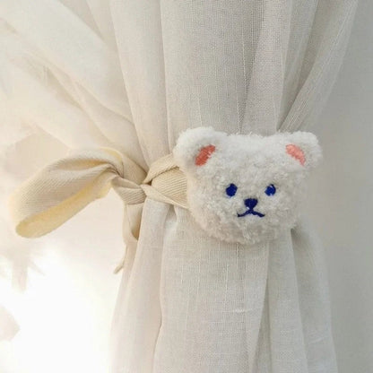 Embrasse nounours rideau gris chambre enfant MonUniversRideau