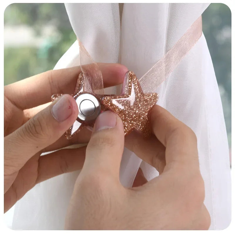Embrasse rideau magnetique etoile de mer Starfix couleur naturel MonUniversRideau