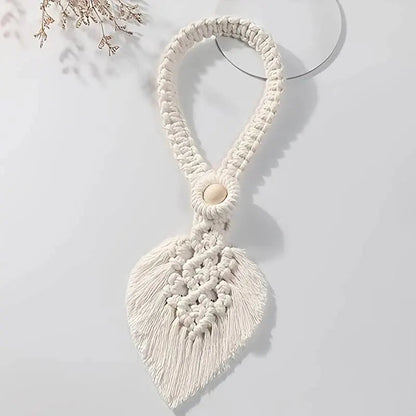 Perles bois artisanales embrasse macrame naturel MonUniversRideau