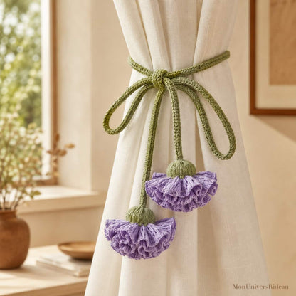 Embrasse Elastique Fleur Crochet Vert - Florela