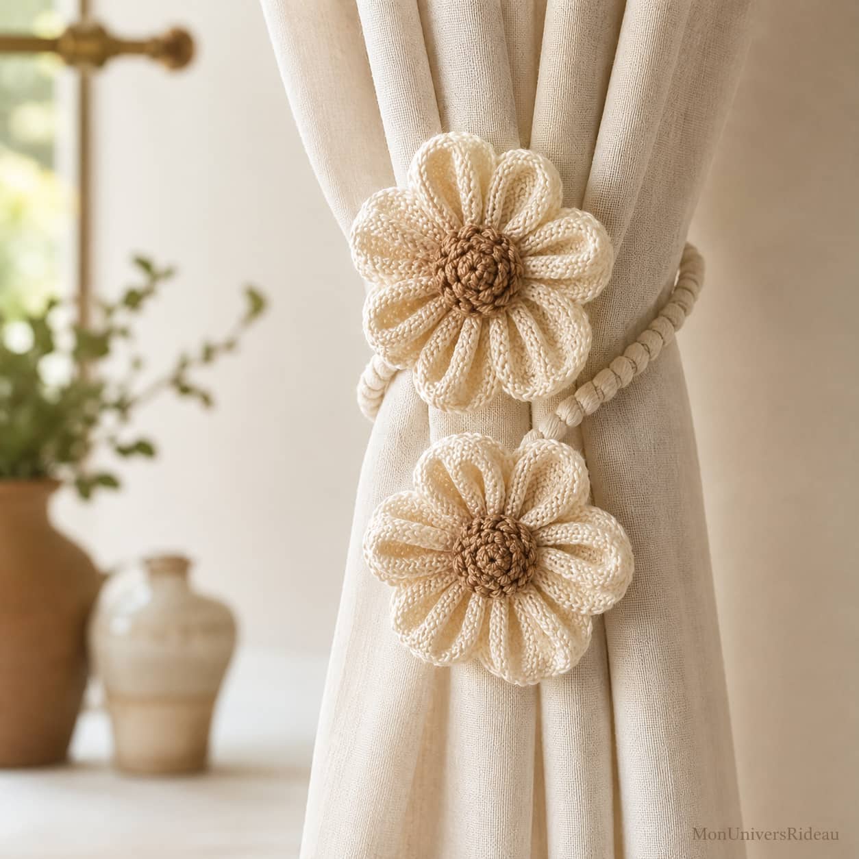 Embrasse Fleur Crochet Laine