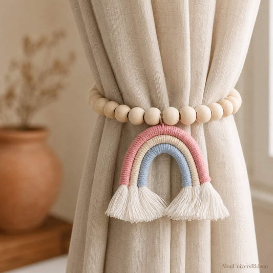 Embrasse rideau Perles Arc-en-ciel Macrame - Boholink