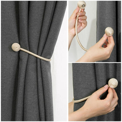 Embrasse rideau aimantee boule decorative coloris or MonUniversRideau