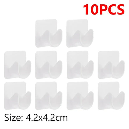 Lot crochets adhesifs transparents rideau MonUniversRideau