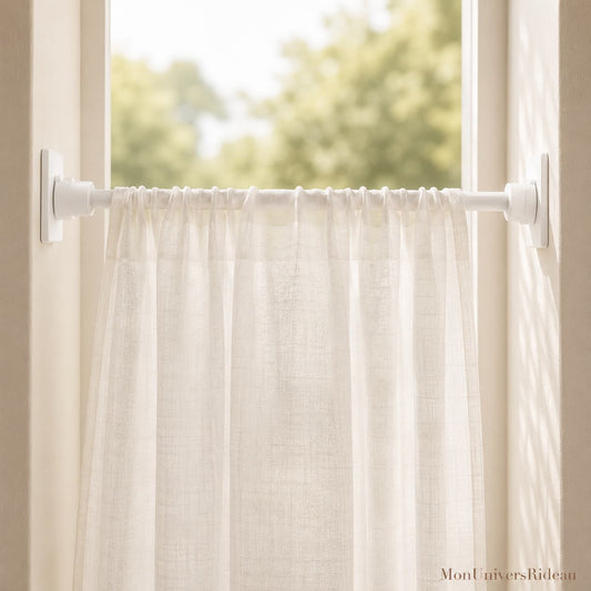 Mini tringle extensible sans perçage pour voilage, Minoria