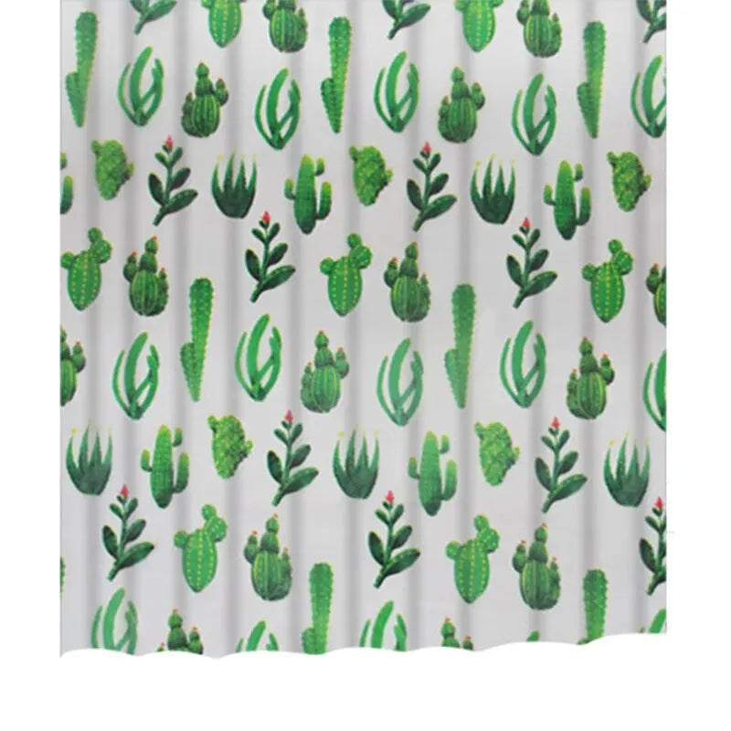 Motif cactus colore rideau de douche botanique MonUniversRideau