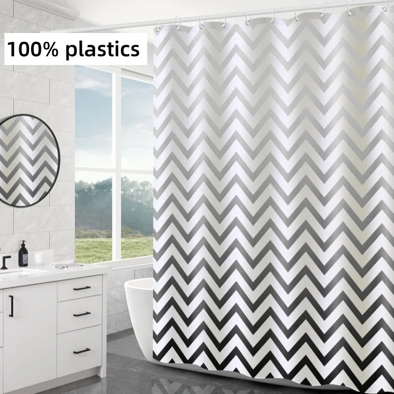 Oeillet metal rideau douche chevron impermeable MonUniversRideau