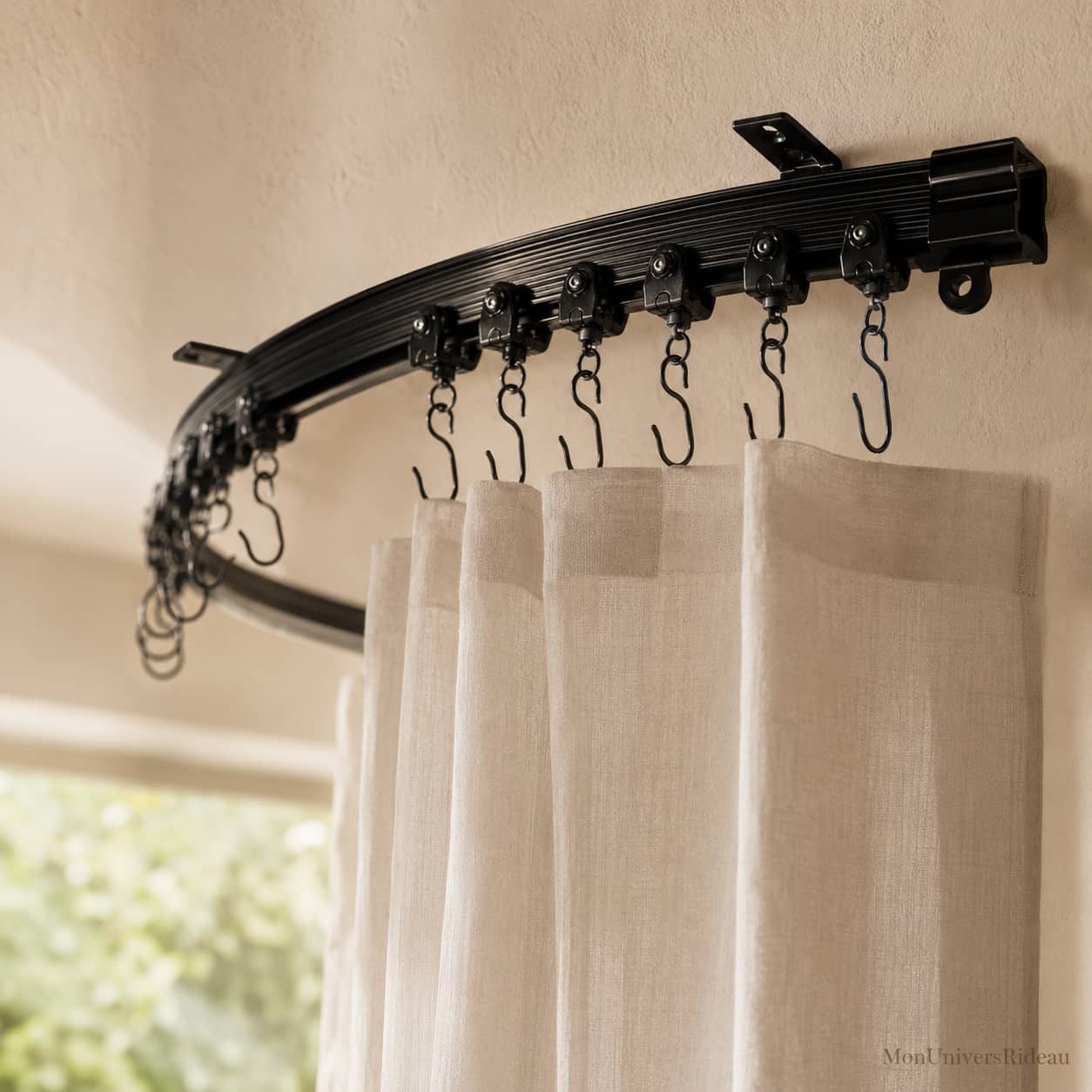 Rail Rideau Flexible Noir