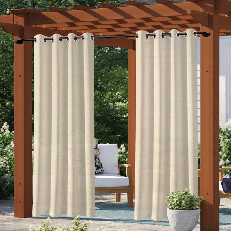 Rideau exterieur coloris neutre terrasse lounge MonUniversRideau