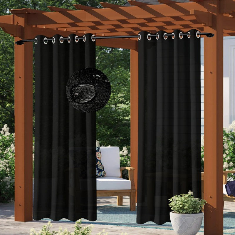 Rideau exterieur impermeable pergola Ombria gris MonUniversRideau