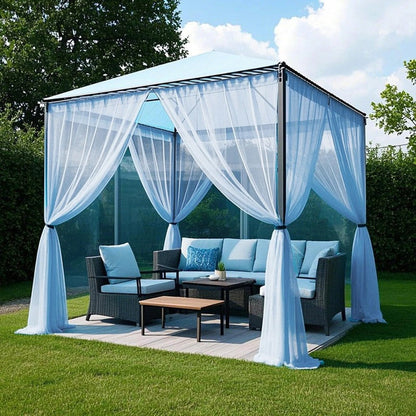 Rideau moustiquaire terrasse micro-mailles blanc MonUniversRideau