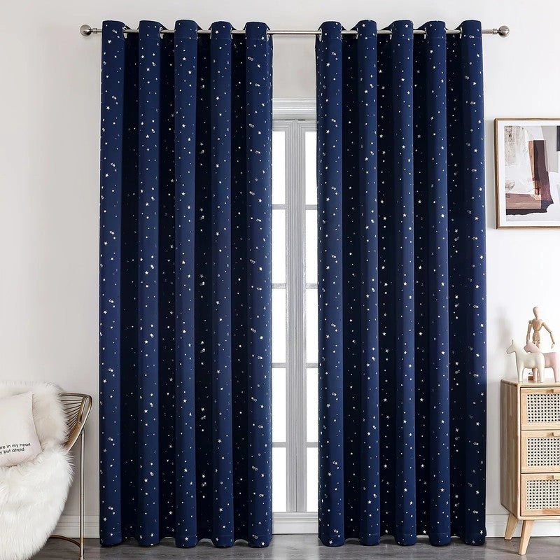 Rideau enfant etoile lumiere bloquee ambiance cosy MonUniversRideau