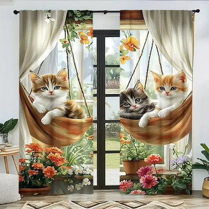 Rideau chat enfant pose chambre fille lumiere filtree MonUniversRideau
