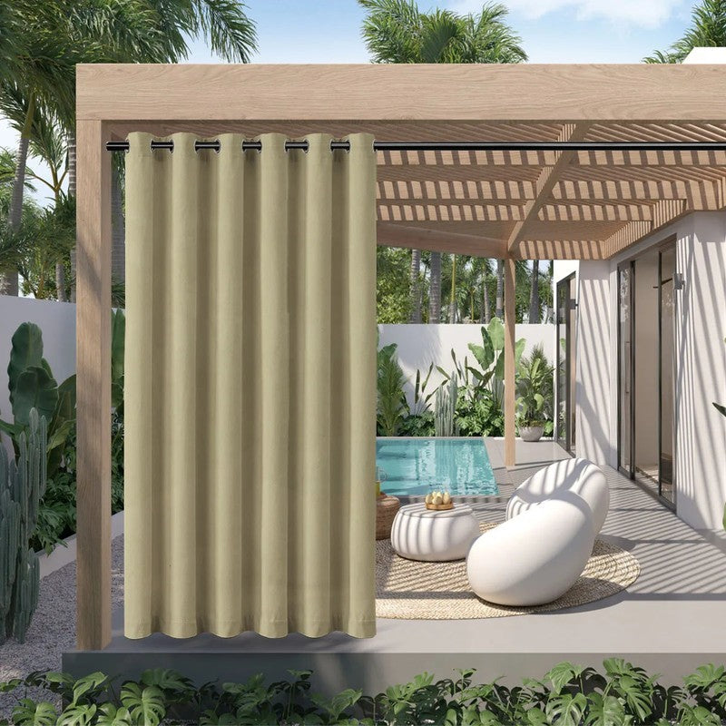 Rideau outdoor impermeable coloris neutre terrasse MonUniversRideau