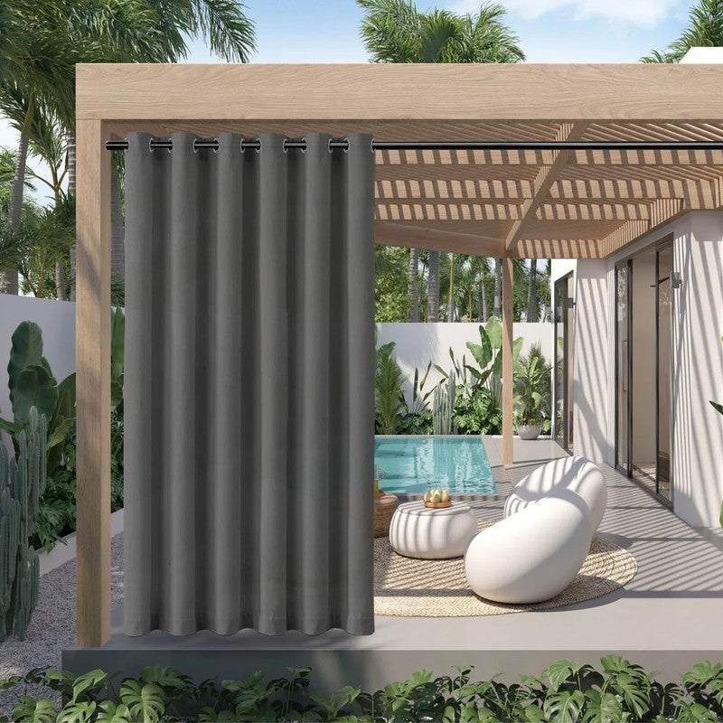 Pose rideau Verandeo sur tringle plafond exterieur MonUniversRideau