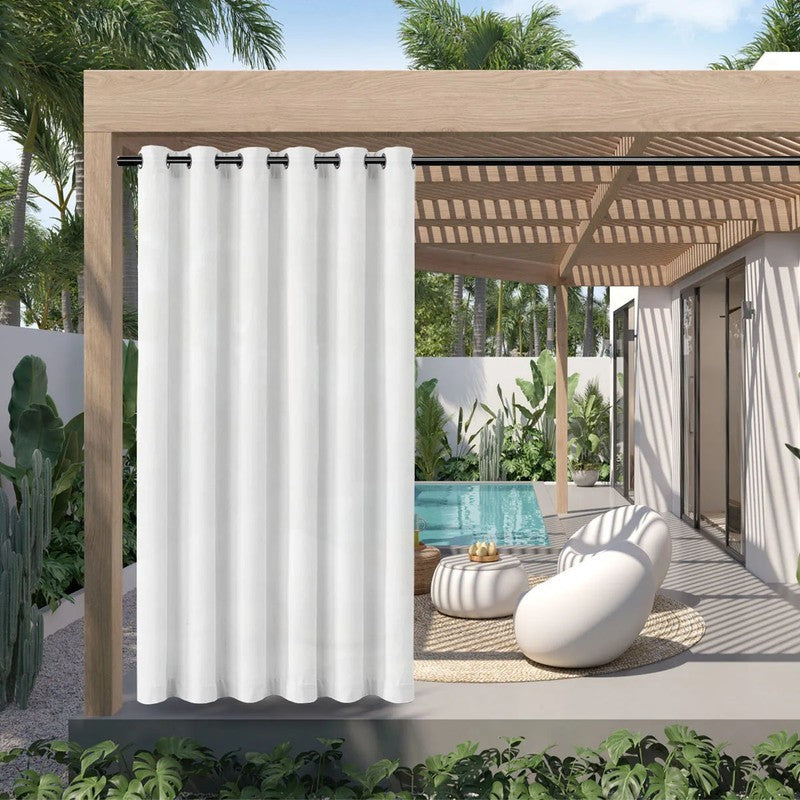 Rideau exterieur waterproof Verandeo sur pergola MonUniversRideau