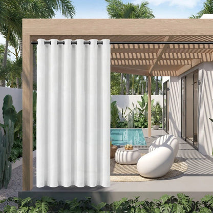 Rideau exterieur waterproof Verandeo sur pergola MonUniversRideau