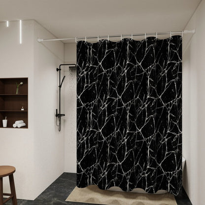 Rideau douche style luxe industriel fond noir MonUniversRideau