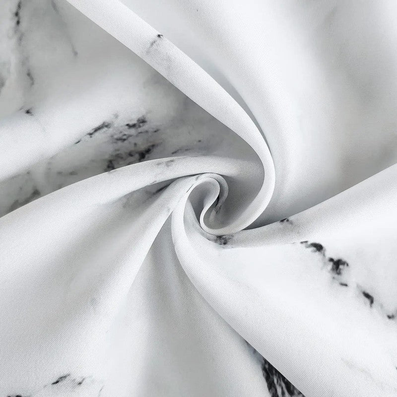 Detail motif marbre rideau douche polyester epais MonUniversRideau