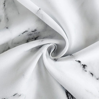 Detail motif marbre rideau douche polyester epais MonUniversRideau