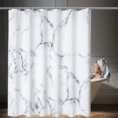 Rideau douche marbre gris blanc œillets Marbrivo MonUniversRideau